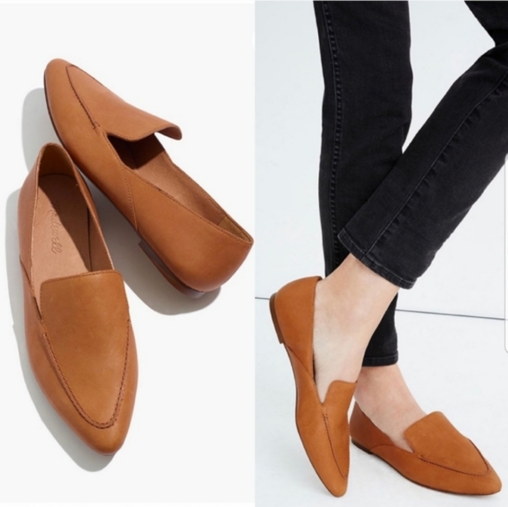 The Frances Skimmer in Leather, English Saddle